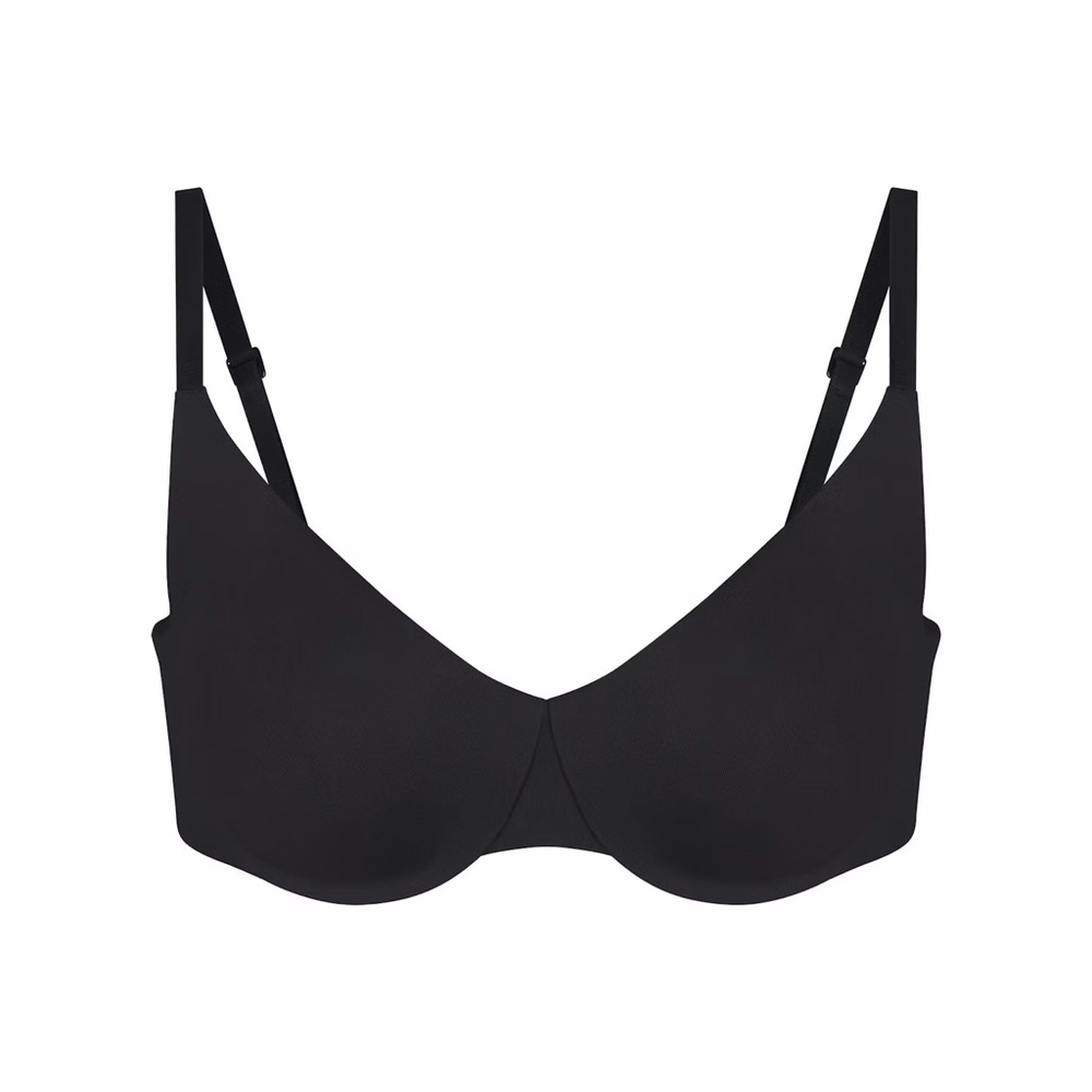 SKIMS Black Underwire Bikini Top
